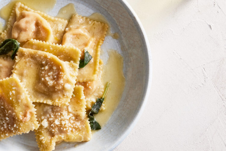 Lidia Bastianich’s  recipe for Pumpkin Ravioli, a fall dish  using butternut squash